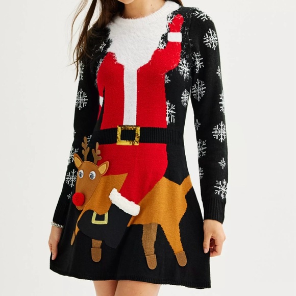 Born Famous Dresses & Skirts - Ugly Christmas Sweater Dress Women’s Size XSmall